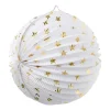 Lampion wit/goud - diverse varianten - ⌀25 cm