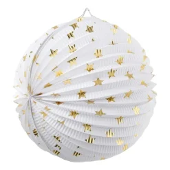 Lampion wit/goud - diverse varianten - ⌀25 cm