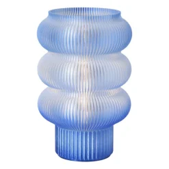 Lampje swirl Ilona - blauw - ø13.5x21 cm