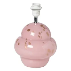 Lampvoet bobbel - roze/goud - ø21x30 cm