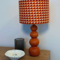 Lampvoet bollen - rood - ø8.5x30 cm
