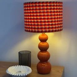 Lampvoet bollen - rood - ø8.5x30 cm