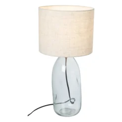 Lampvoet glas - grijs - ø12x34.5 cm