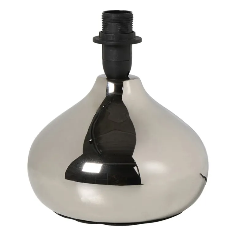 Lampvoet organisch - zilverkleurig - 19x15.5x15.5 cm