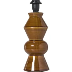 Lampvoet reactive glaze - bruin - ø9.5x21 cm