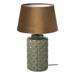 Lampvoet ruit - groen - ø12x20 cm