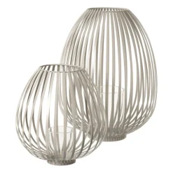 Lantaarn lira groot - beige - ø30.5x39.5 cm