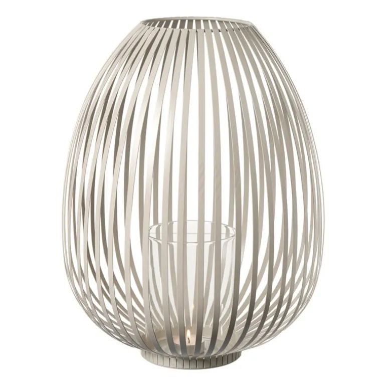 Lantaarn lira groot - beige - ø30.5x39.5 cm