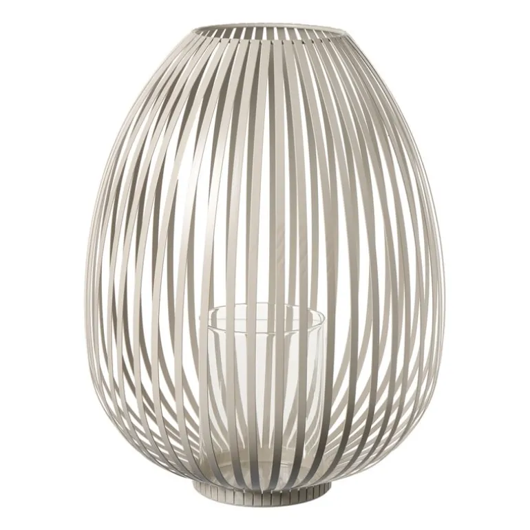 Lantaarn lira groot - beige - ø30.5x39.5 cm