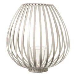 Lantaarn lira klein - beige - ø24.5x26 cm