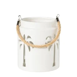 Lantaarn palmboom klein - beige - ø13x15 cm