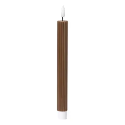 LED dinerkaars rib - bruin - ø2.2x24.5 cm