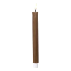 LED dinerkaars rib - bruin - ø2.2x24.5 cm