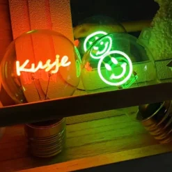 Ledlampje kusje - oranje - ø7x12 cm