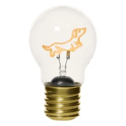 Ledlampje teckel - bruin - ø7x12 cm