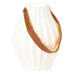 LED lamp keramiek hoog - wit - 16x13.5x13.5 cm