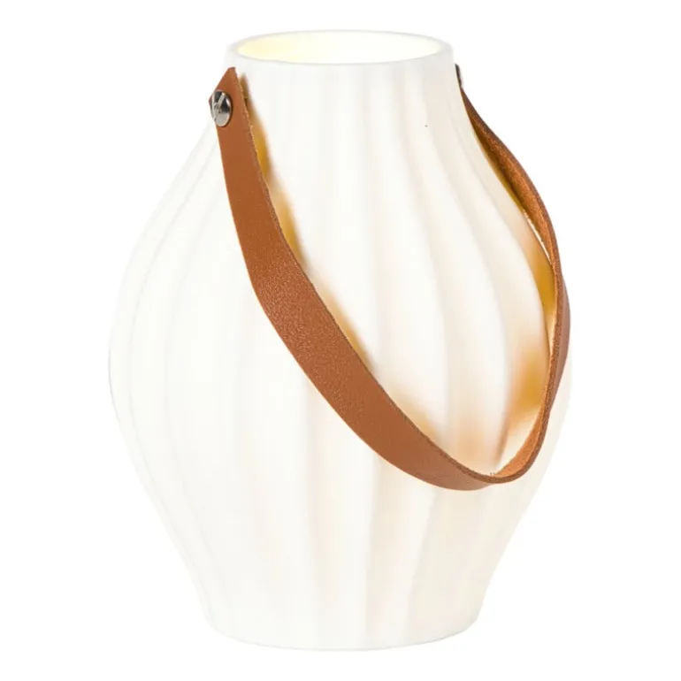 LED lamp keramiek hoog - wit - 16x13.5x13.5 cm