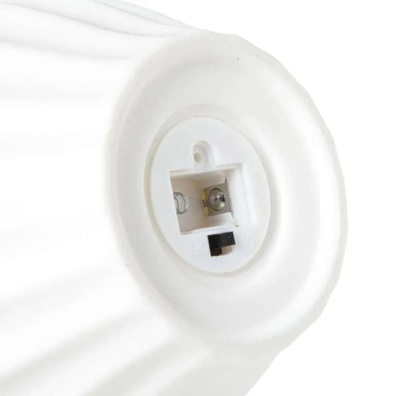 LED lamp keramiek hoog - wit - 16x13.5x13.5 cm