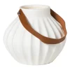 LED lamp keramiek laag - wit - 13x15.5x15.5 cm