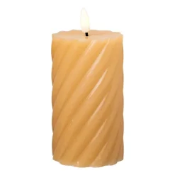 LED stompkaars groot twist - taupe - ø7x12 cm