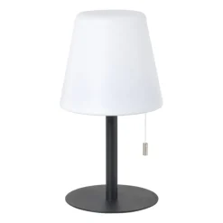 LED tafellamp USB - wit/zwart - ø16.5x21 cm