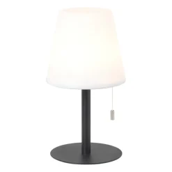 LED tafellamp USB - wit/zwart - ø16.5x21 cm