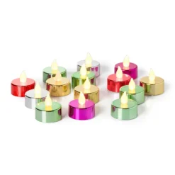LED waxinelichten - zilver - set van 5
