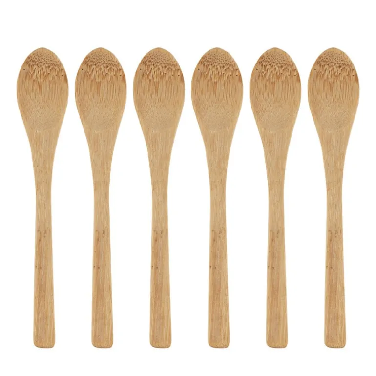 Lepels bamboe - 13.5 cm - set van 6