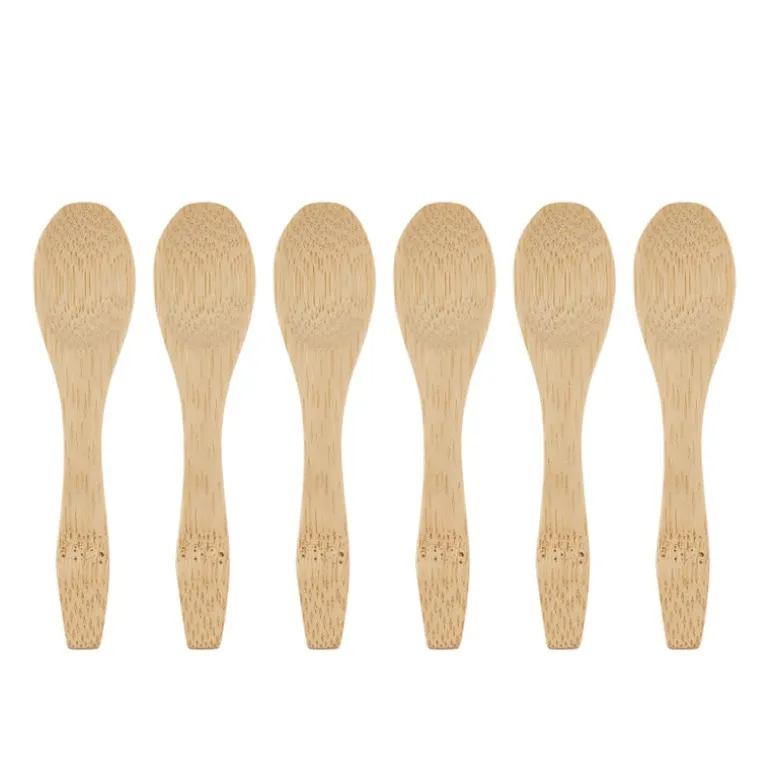 Lepels bamboe - 9.5 cm - set van 6