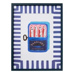 Lijst met poster sardines - multikleur - 30x40 cm