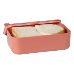 Lunchbox met elastiek - roze - 6.8x19x12 cm