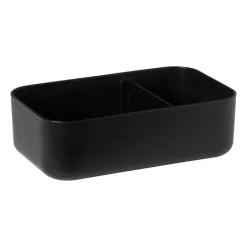 Lunchbox met elastiek - zwart - 6.8x19x12 cm