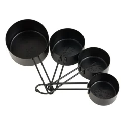 Maatbekers industrial - zwart - 4 stuks