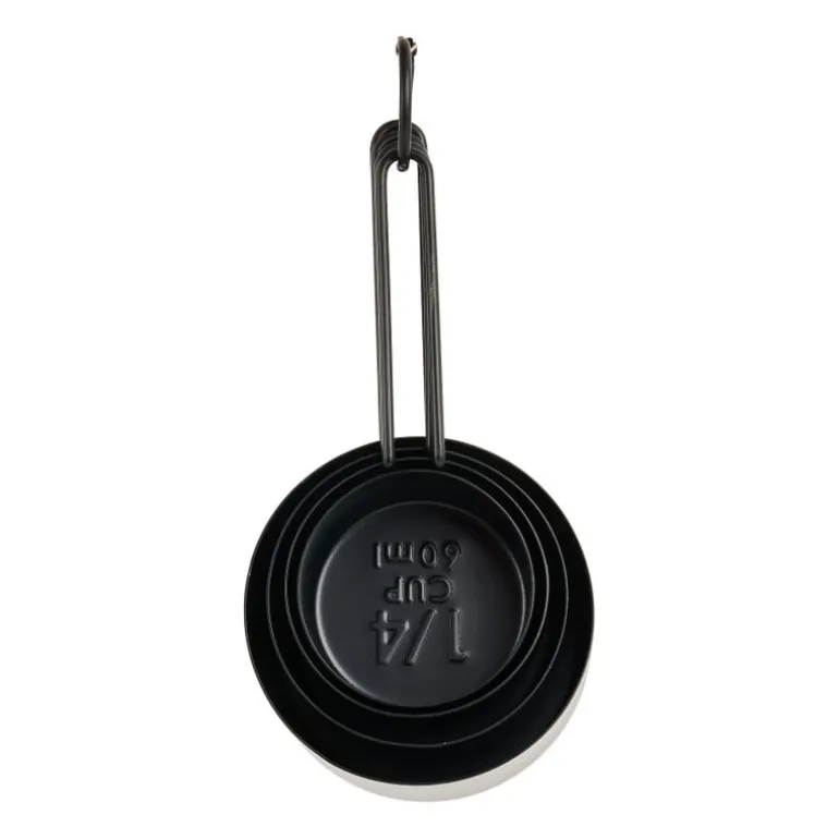 Maatbekers industrial - zwart - 4 stuks