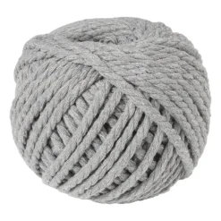 Macrame touw - grijs - 40 meter