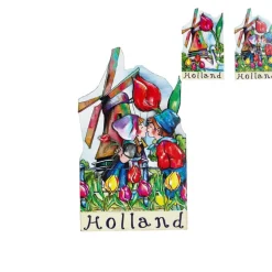 Magneet Hollandse molen - diverse varianten -multikleur
