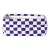 Mand checks groot - paars/wit - 15x36x26 cm