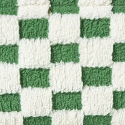 Mand checks klein - groen/wit - 11x30x20 cm