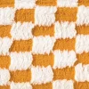 Mand checks klein - oranje/wit - 11x30x20 cm