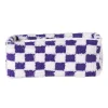Mand checks klein - paars/wit - 11x30x20 cm