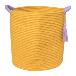 Mand colors hoog - oranje/paars - ø34x34 cm