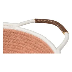 Mand colors laag - oranje/wit - ø30x10 cm