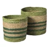 Mand streep groot - groen - ø28x28 cm
