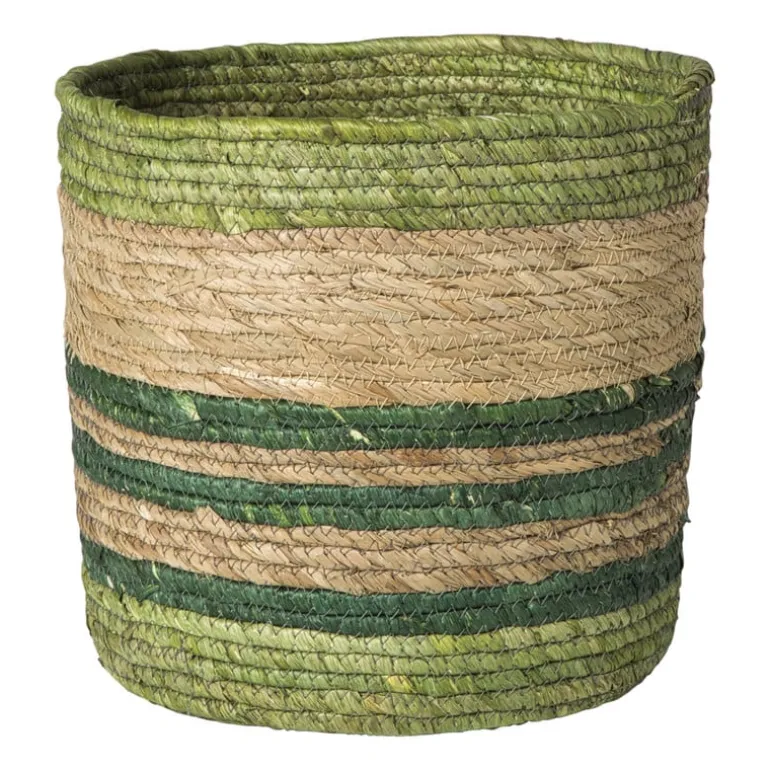 Mand streep groot - groen - ø28x28 cm