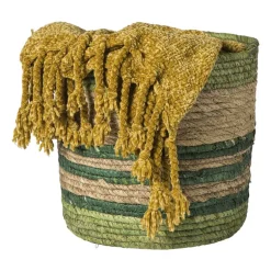 Mand streep groot - groen - ø28x28 cm