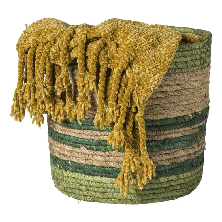 Mand streep groot - groen - ø28x28 cm