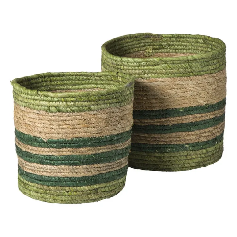 Mand streep klein - groen - ø24x24 cm