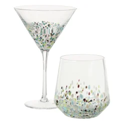 Martini glas stippen - transparant - 200 ml