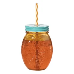 Mason jar citroen - oranje - 450 ml