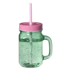 Mason jar palmboom - groen - 450 ml